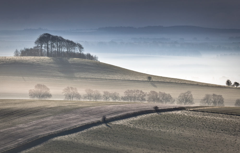 Woodborough Hill taken from Milk Hill Vale of Pewsey, Dave Gray 2010