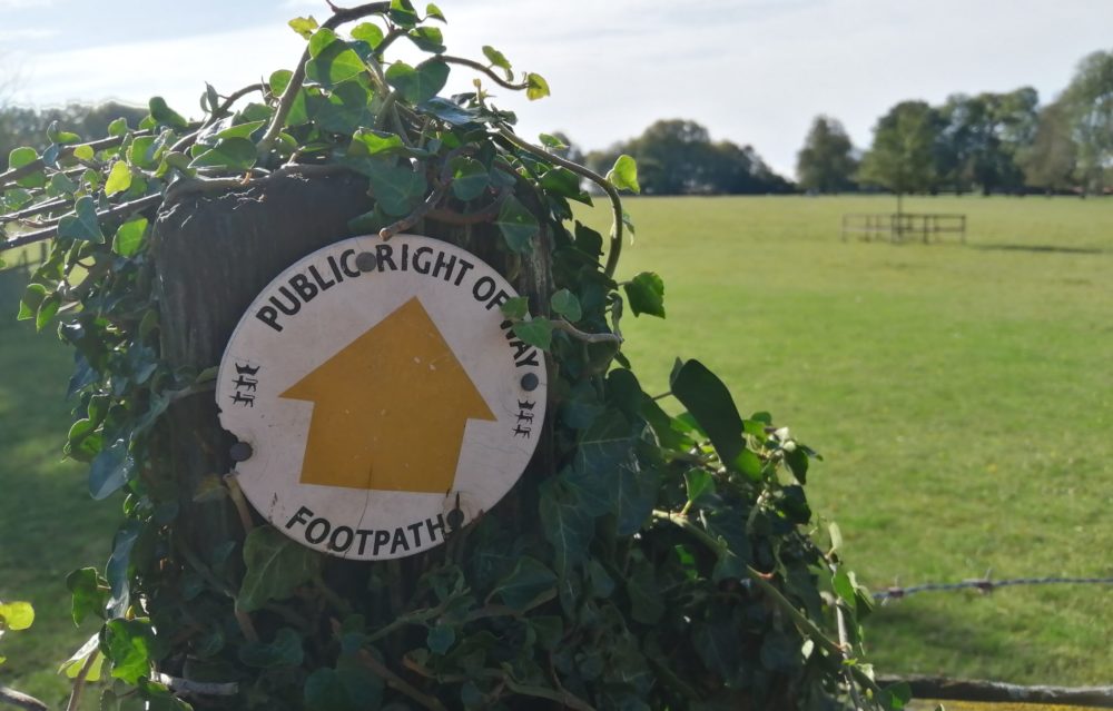 Walk route sign Hungerford