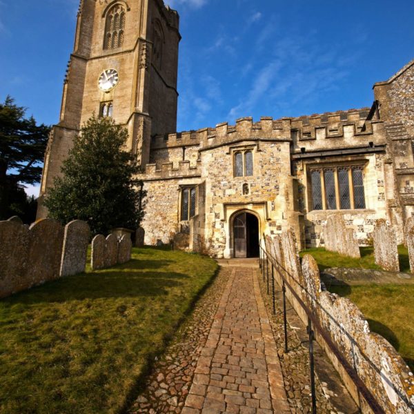 The approach to the church in Aldbourne