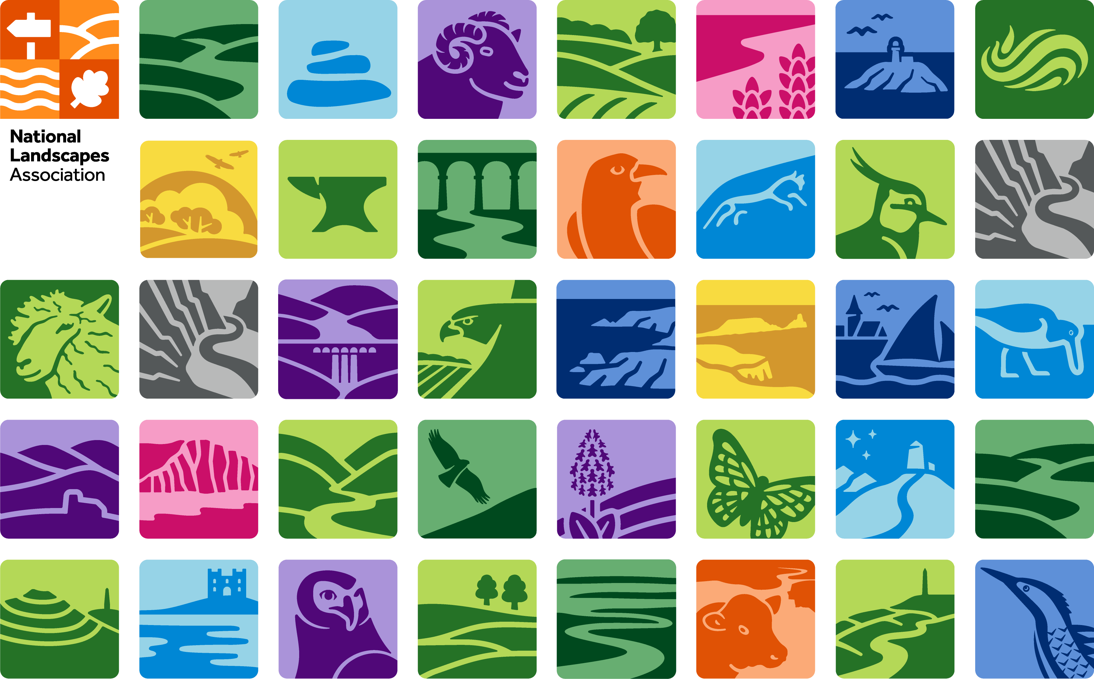 A patchwork of new logos for National Landscapes